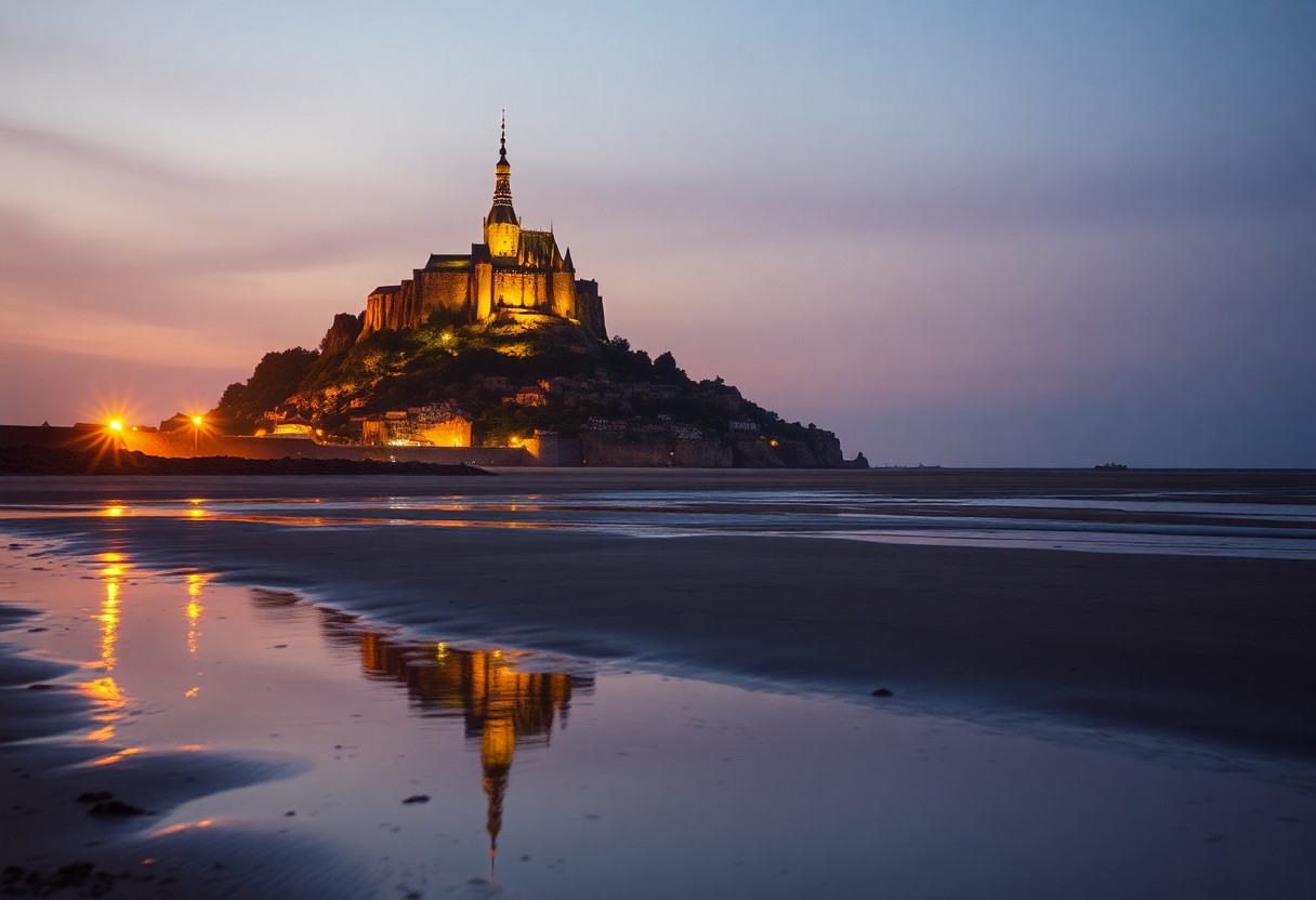 Visitare Mont Saint-Michel in Francia di sera. Un’esperienza mistica tra marea, luci dorate e scorci da cartolina. 1