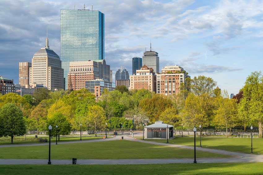 Panoramica di Boston