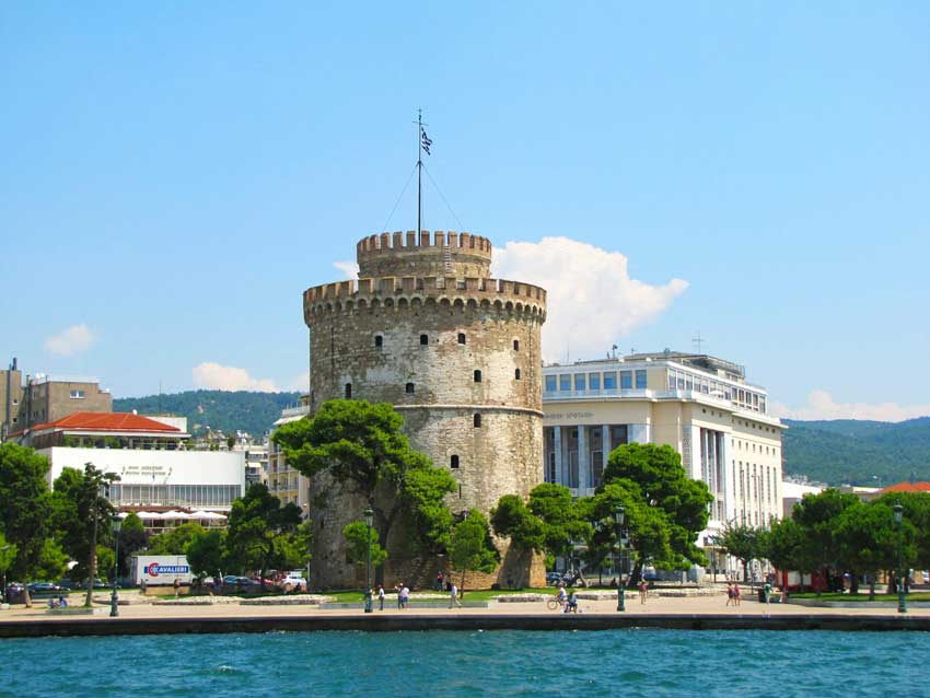 la splendida Torre Bianca a Salonicco in Grecia