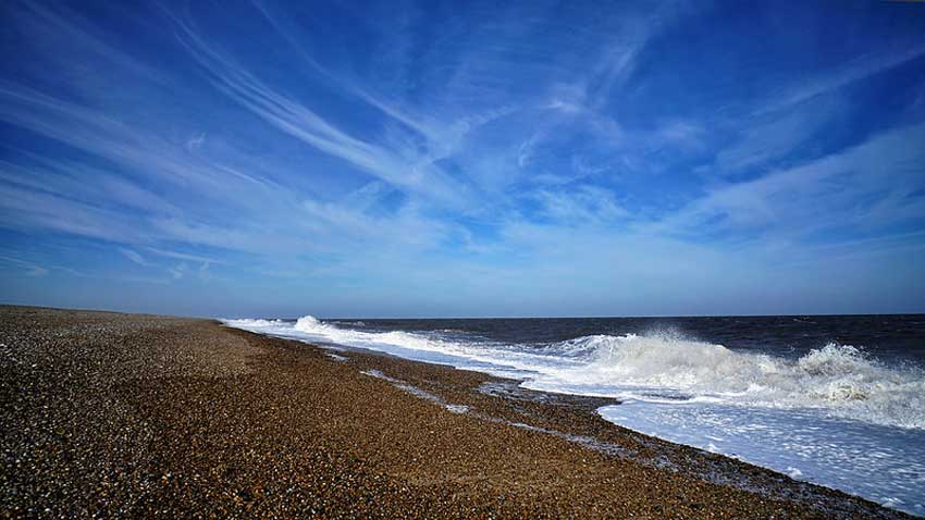 La famosa Spiaggia di Blakeney nel Norfolk